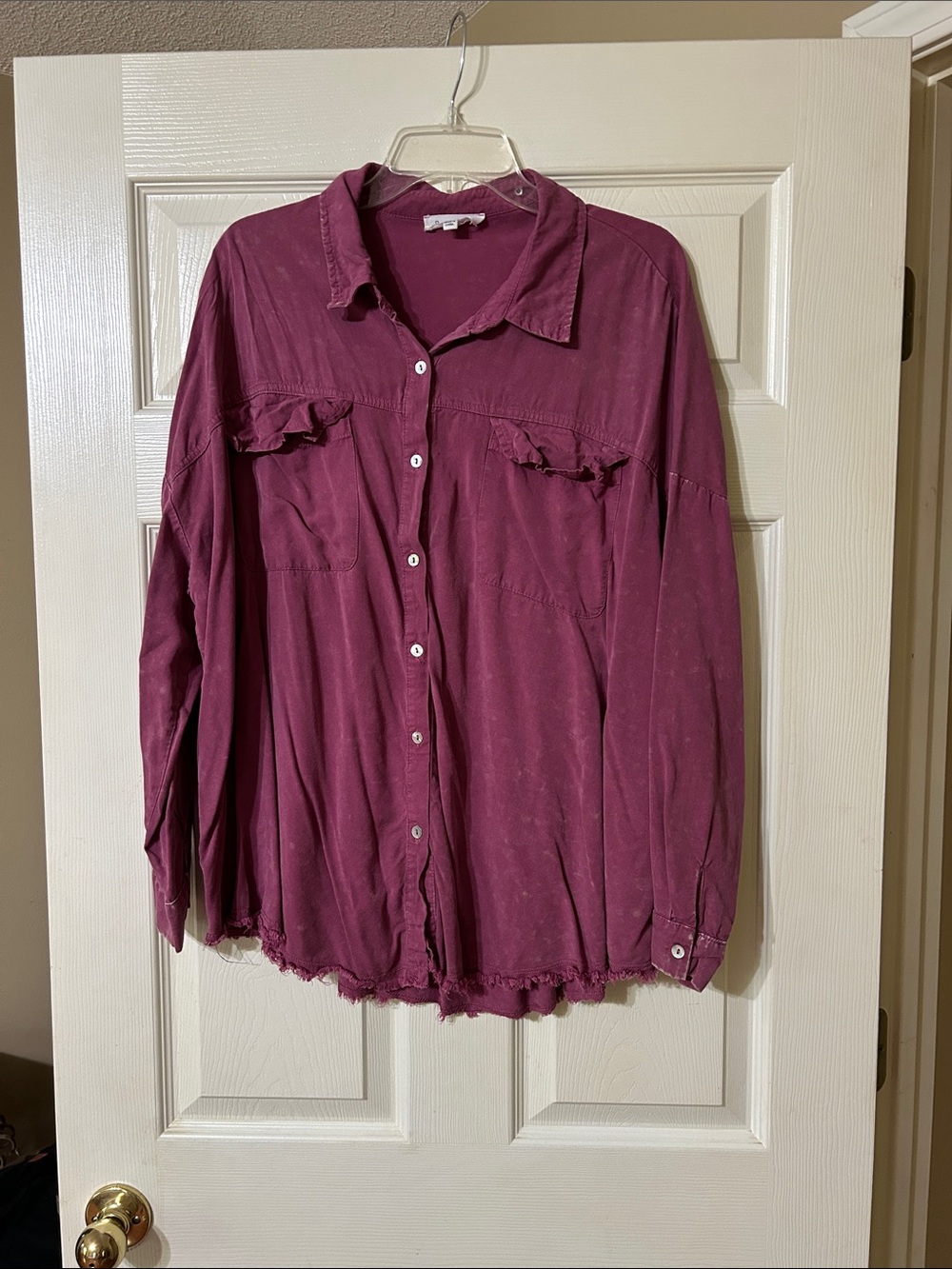 Sewn + Seen Berry Button-up